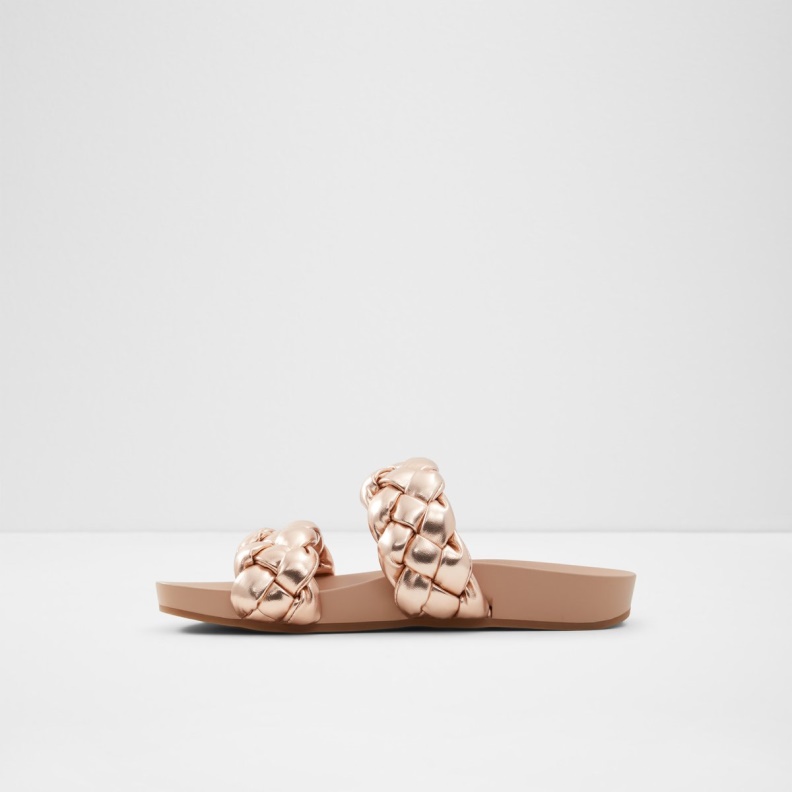 Oaka Slide Sandal Rose Gold Aldo Fashion