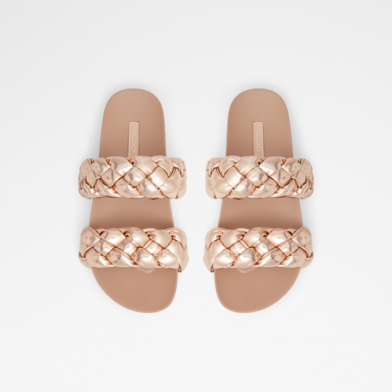 Oaka Slide Sandal Rose Gold Aldo Fashion