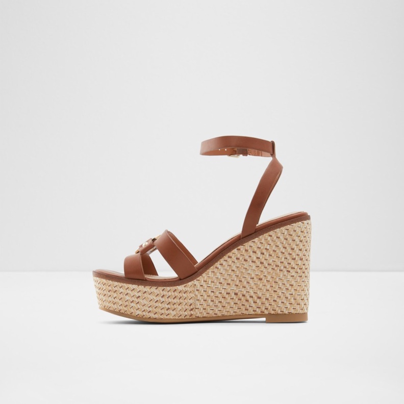Medium Brown Aldo Fashion Onan Wedge Sandal Wedge Heel