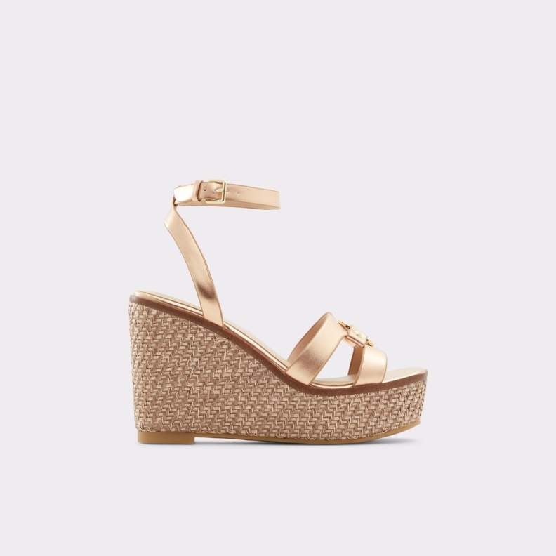 Fashion Aldo Onan Wedge Sandal Wedge Heel Pink