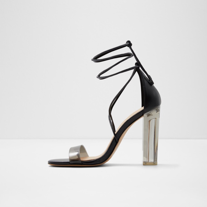 Black Synthetic Smooth New Arrival Onardonia Strappy Heeled Sandal Fashion Aldo