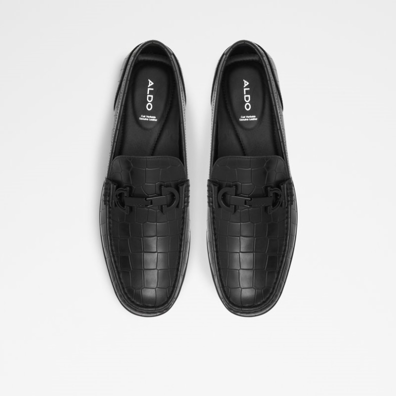 Aldo Orlovoflex Black Leather Embossed Fashion