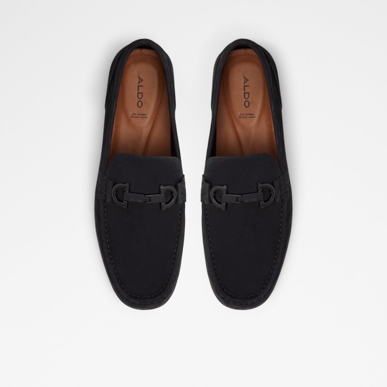 Fashion Aldo Orlovoflex Driving Shoe Black Leather Nubuck