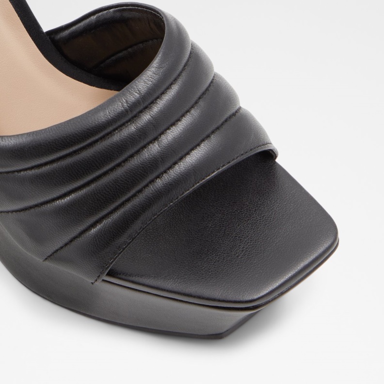 Black Fashion Aldo Parri Heeled Sandal Wedge Heel