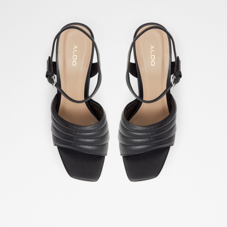 Black Fashion Aldo Parri Heeled Sandal Wedge Heel