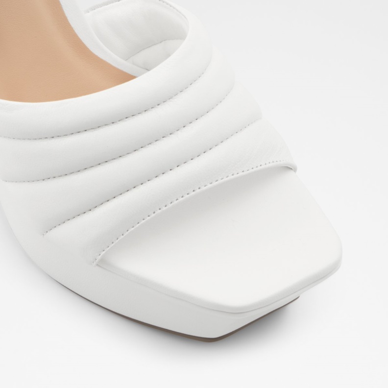 White Aldo Fashion Parri Heeled Sandal Wedge Heel