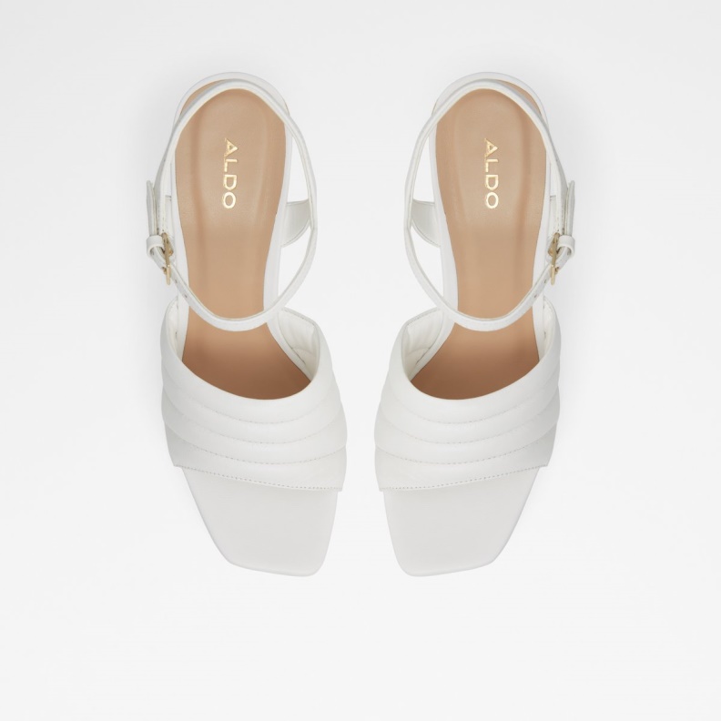 White Aldo Fashion Parri Heeled Sandal Wedge Heel