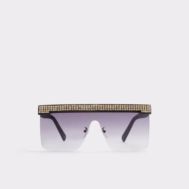 Black-Gold Multi Fashion Aldo Pickthorne Shield Sunglasses
