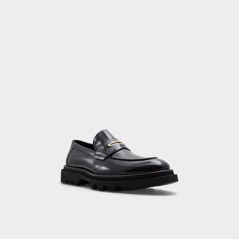 Aldo New Arrival Pierre Loafer Lug Sole Black Fashion