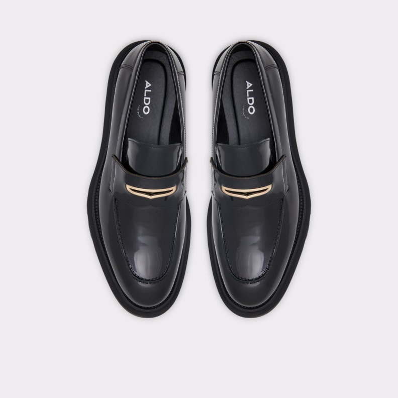 Aldo New Arrival Pierre Loafer Lug Sole Black Fashion