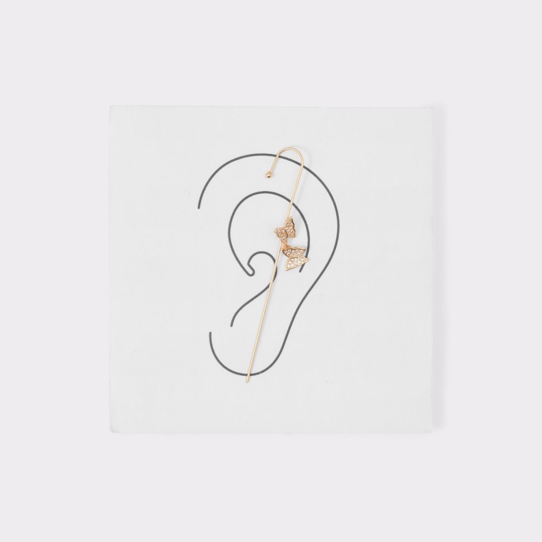 Gold-Clear Multi Last Chance Plovers Cuff Earrings Aldo Fashion