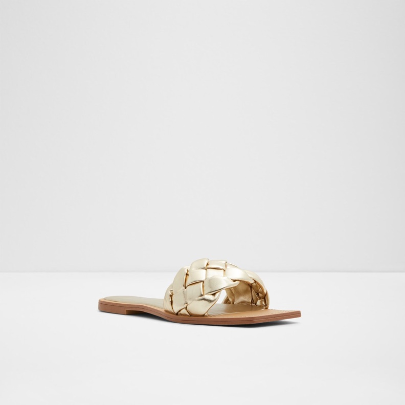 Fashion Gold Aldo Poets Slide Sandal