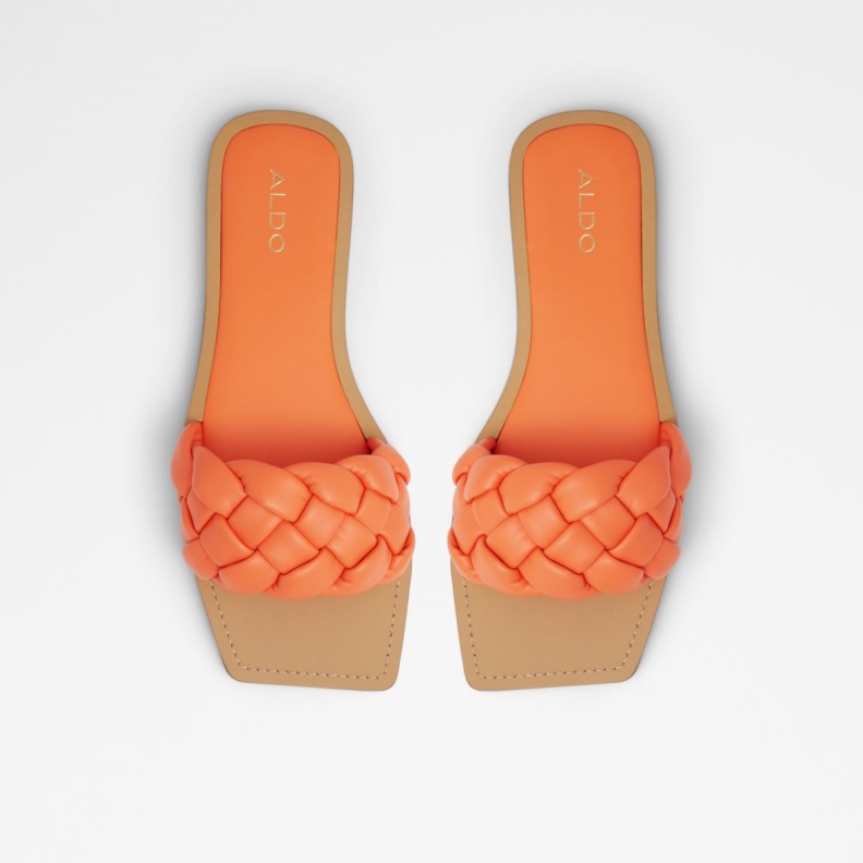 Poets Slide Sandal Bright Orange Aldo Fashion