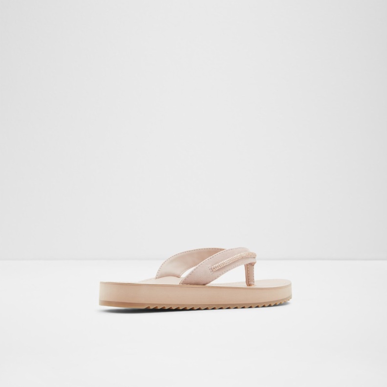 Aldo Polo Flip Flops Rose Gold Fashion