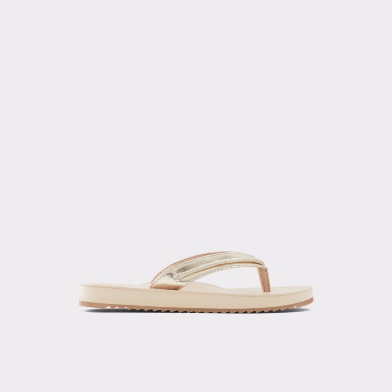 Aldo Fashion Champagne Polo Flip Flops