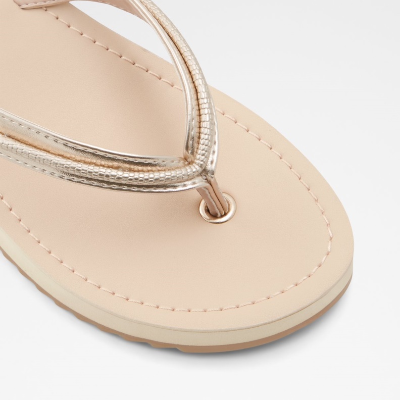 Aldo Fashion Champagne Polo Flip Flops