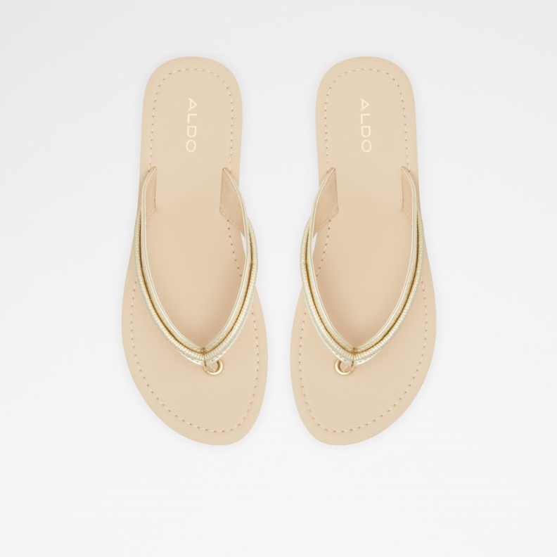 Aldo Fashion Champagne Polo Flip Flops