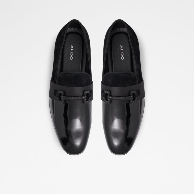 Aldo Fashion Popluxe Schwarzes Ledermischmaterial