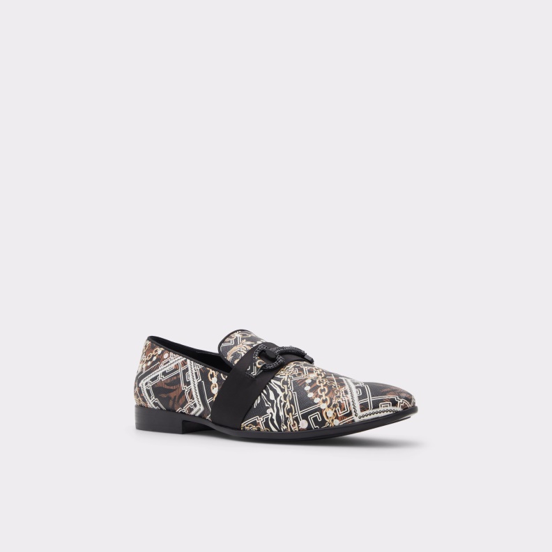 Aldo Fashion Popluxe Loafer Black Leather Print