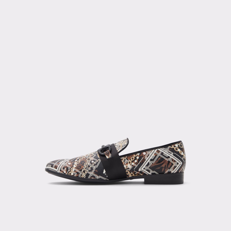 Popluxe Loafer Black Leather Print Aldo Fashion