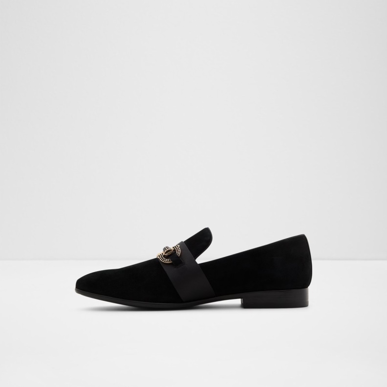 Aldo Popluxe Loafer Black Leather Suede Fashion
