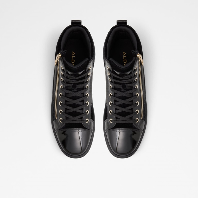 Popstar High Top Sneaker Cup Sole Fashion Aldo Black Synthetic Velvet