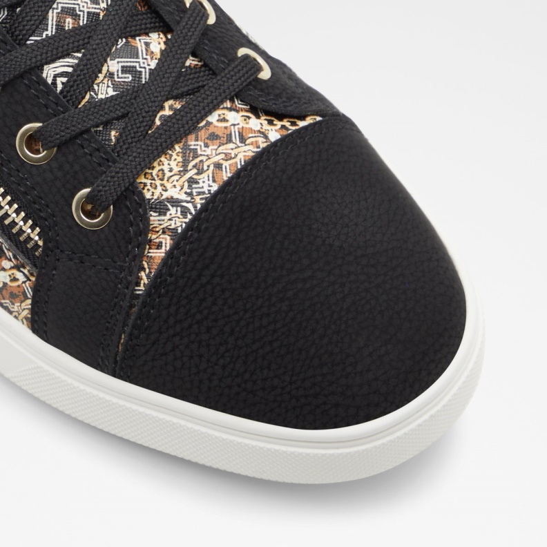 Fashion Black Synthetic Print Popstar High Top Sneaker Cup Sole Aldo