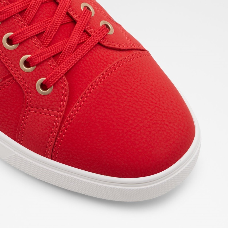 Bright Red Aldo Fashion Popstep High Top Sneaker Cup Sole