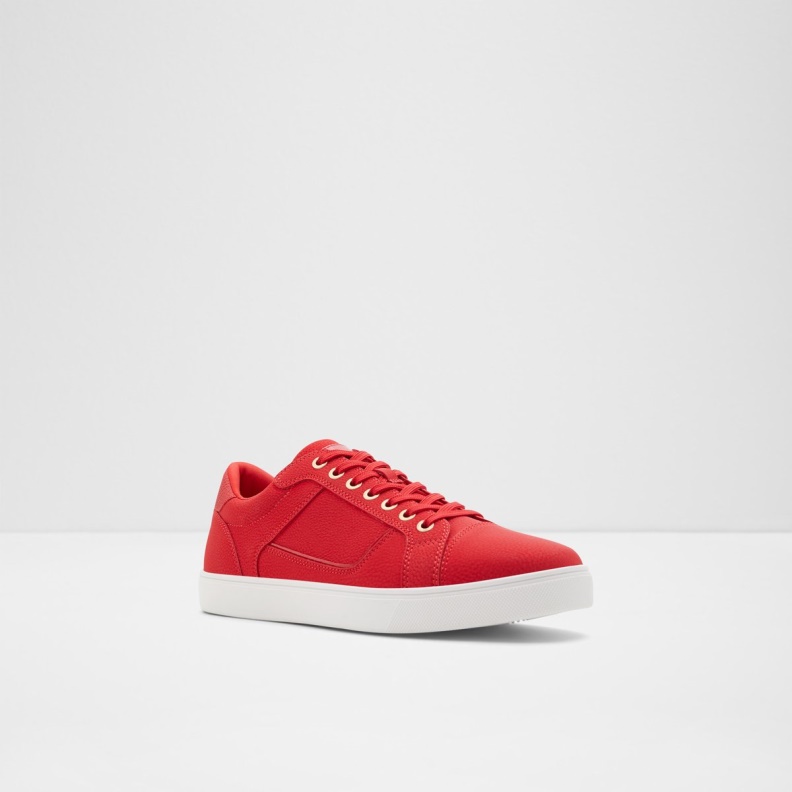 Fashion Aldo Bright Red Popstep High Top Sneaker Cup Sole
