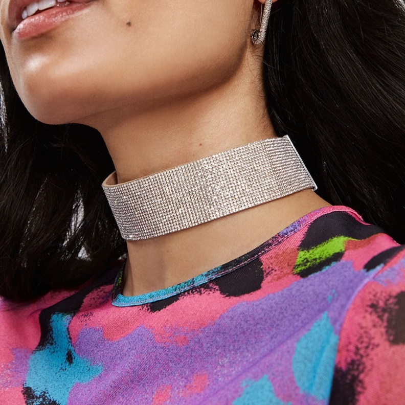 Fashion Silver-Clear Multi Qeweth Necklace Aldo