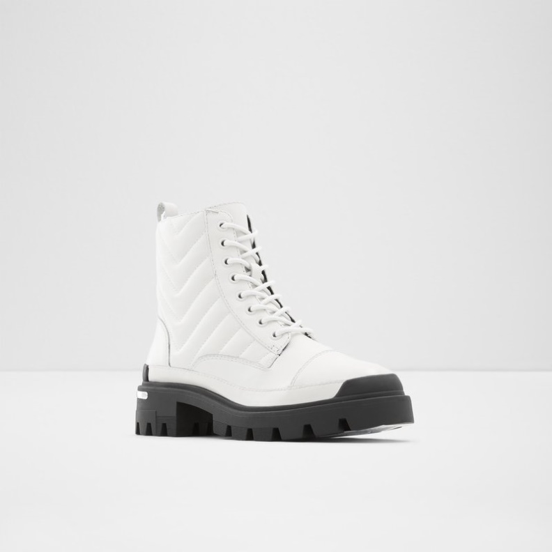 Weißes Leder Glatte Steppdecke Aldo Fashion