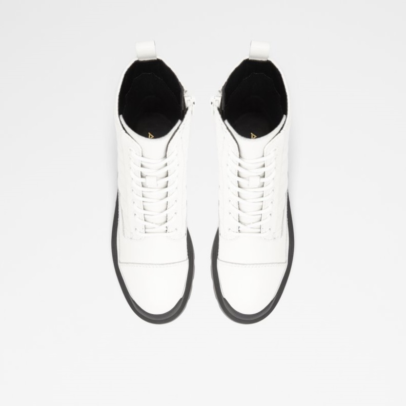 Weißes Leder Glatte Steppdecke Aldo Fashion