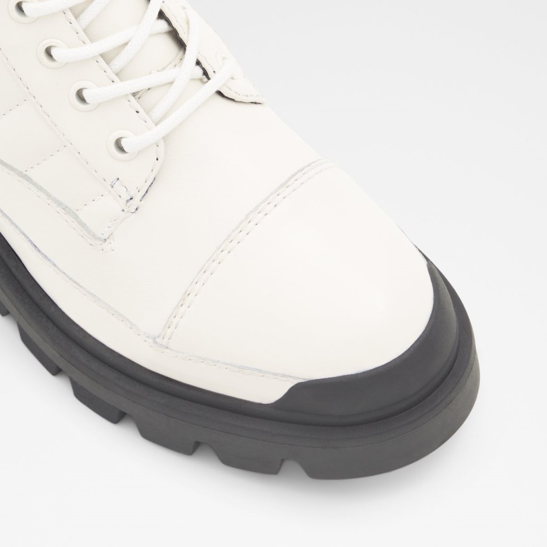 White Leather Smooth Quilt Fashion Aldo