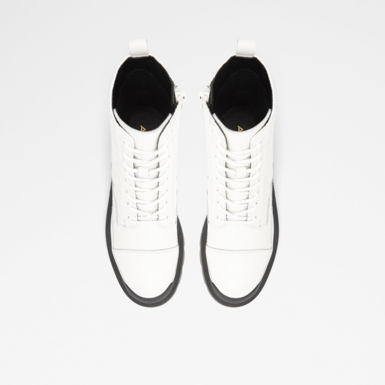 White Leather Smooth Quilt Fashion Aldo