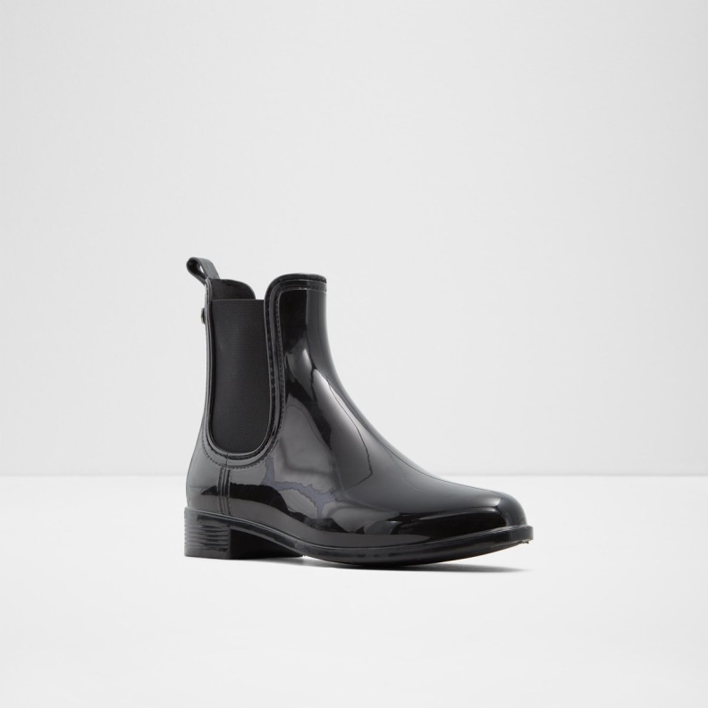 Rain Chelsea Rain Boot Fashion Black Synthetic Shiny Aldo