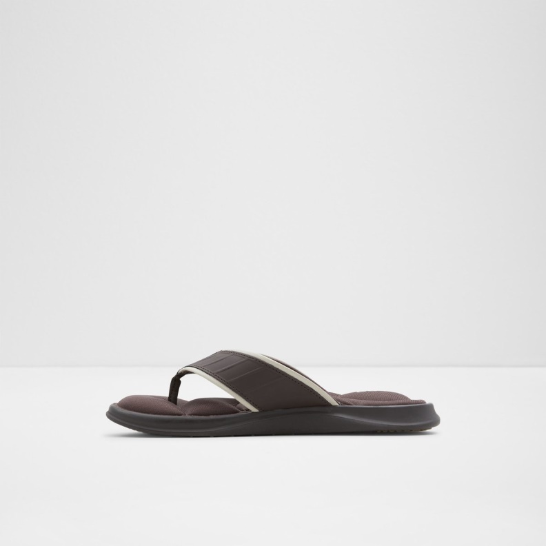 Aldo Fashion Dark Brown Rassen Flip Flops