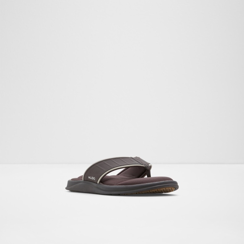 Aldo Fashion Dark Brown Rassen Flip Flops