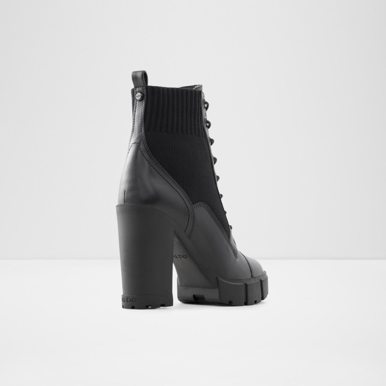 Aldo Rebel Combat Boots Lug Sole Black Fashion