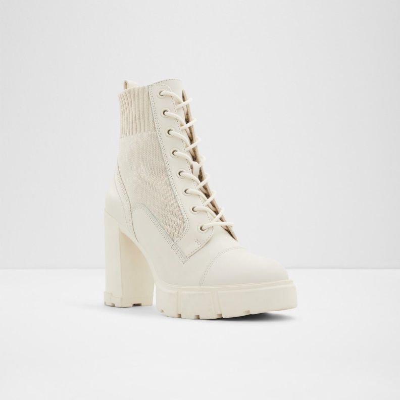 Rebel Combat Boots Lug Sole Aldo Fashion White
