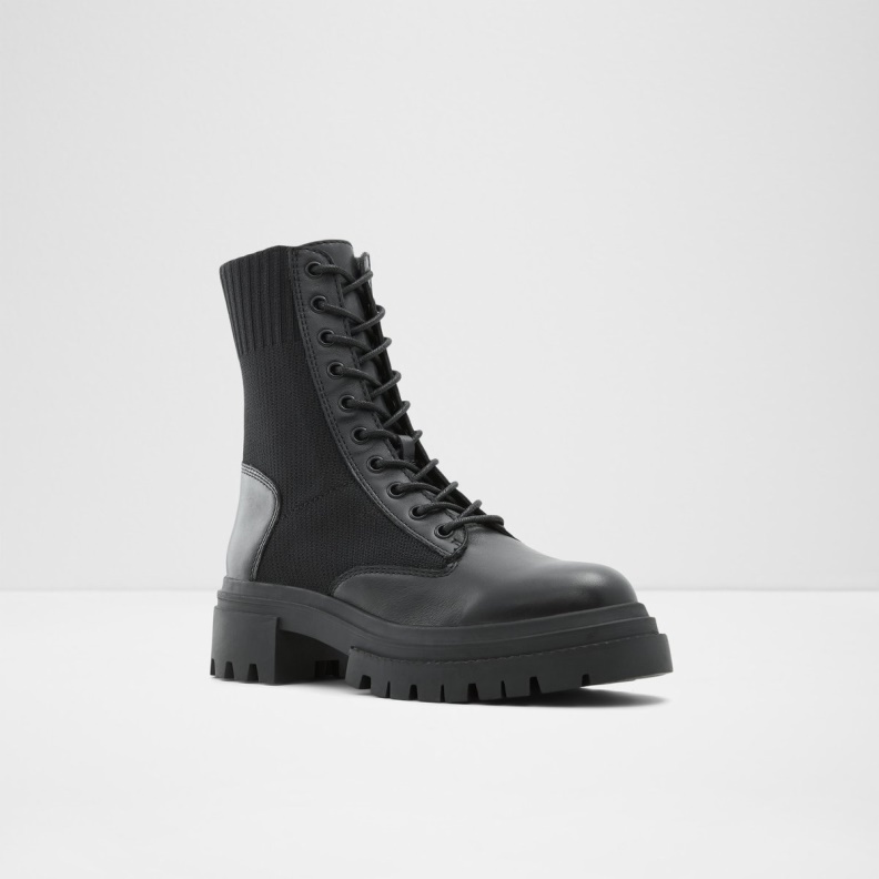 Reflow Combat Boots Lug Sole Black Aldo Fashion