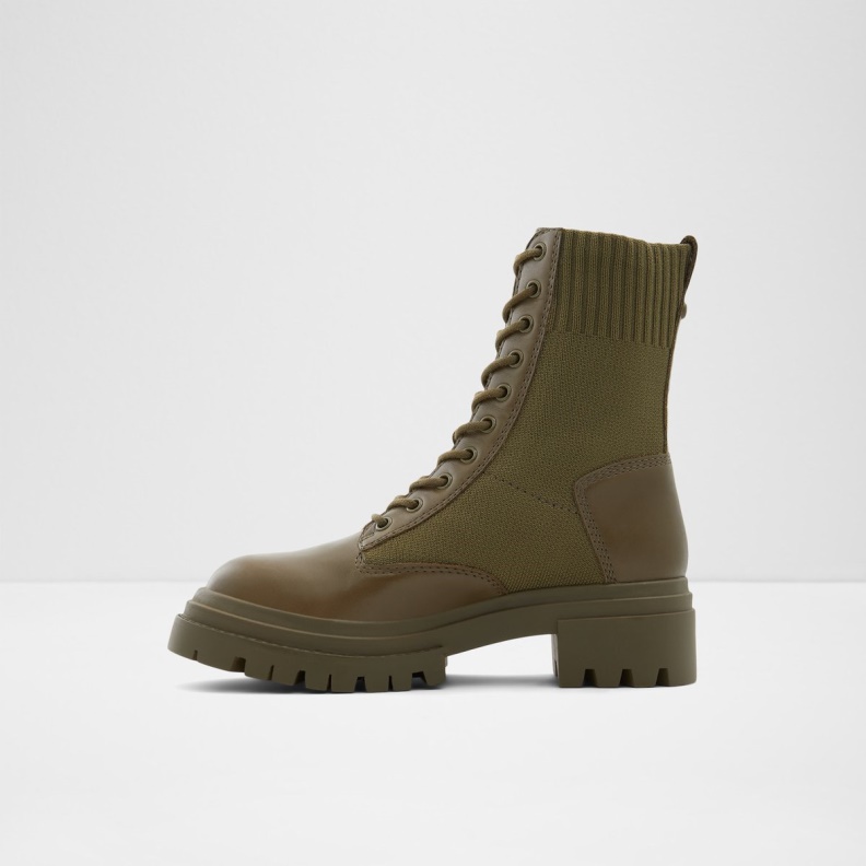 Khaki Aldo Fashion Reflow Combat Ankle Boot Lug Sole
