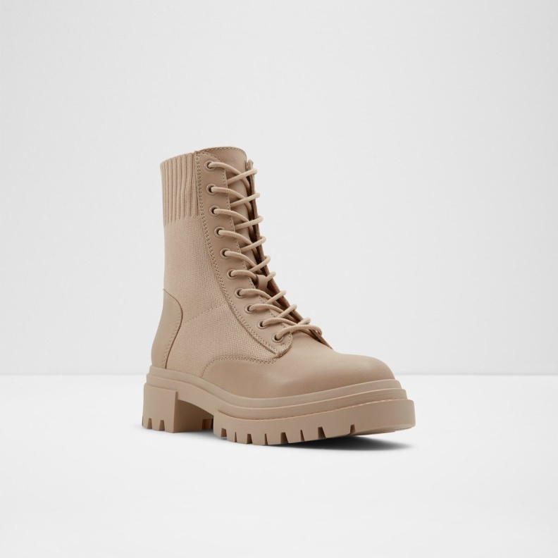 Reflow Combat Boots Lug Sole Fashion Light Beige Aldo