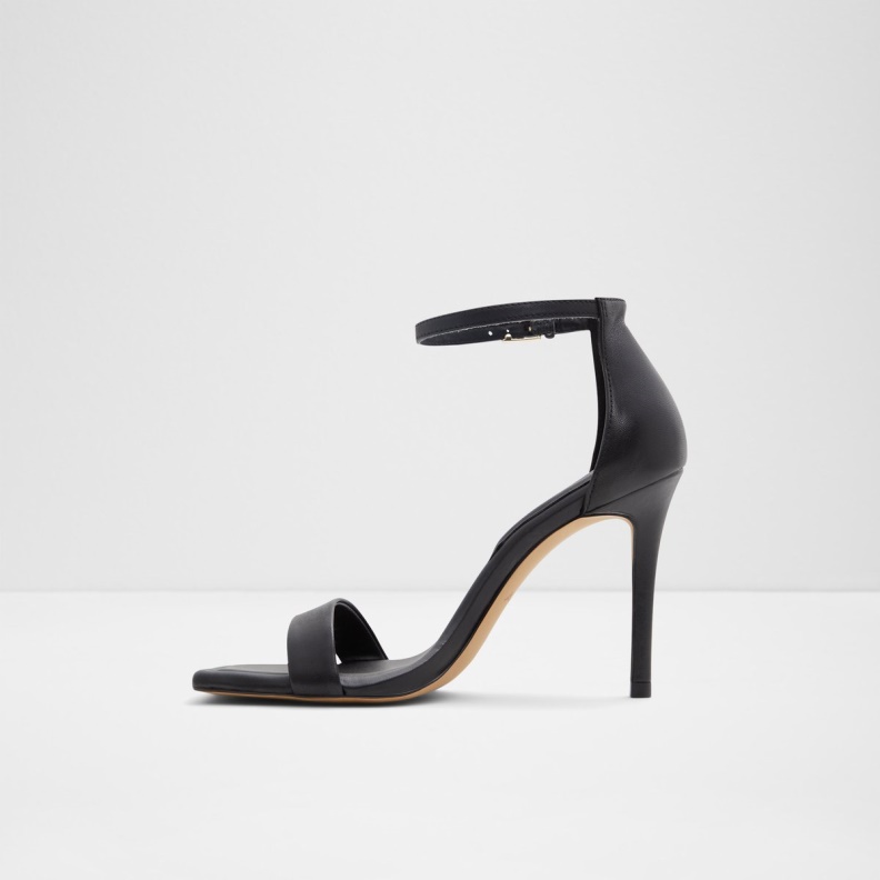 Aldo Fashion New Arrival Renza Ankle Strap Heeled Sandal Stiletto Heel Black