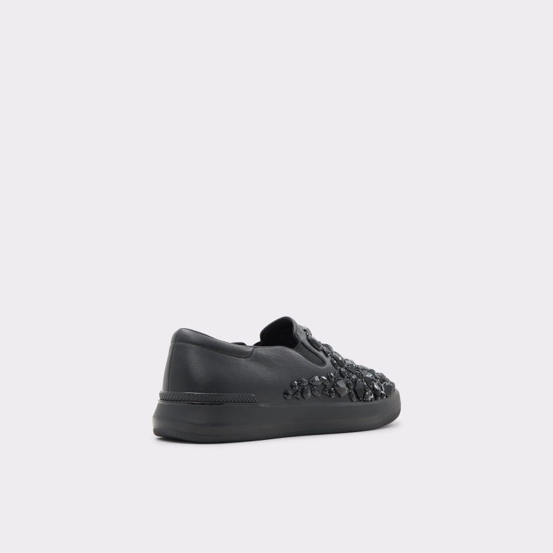 Fashion Black Synthetic Shiny New Arrival Reo Slip-On Sneaker Cup Sole Aldo