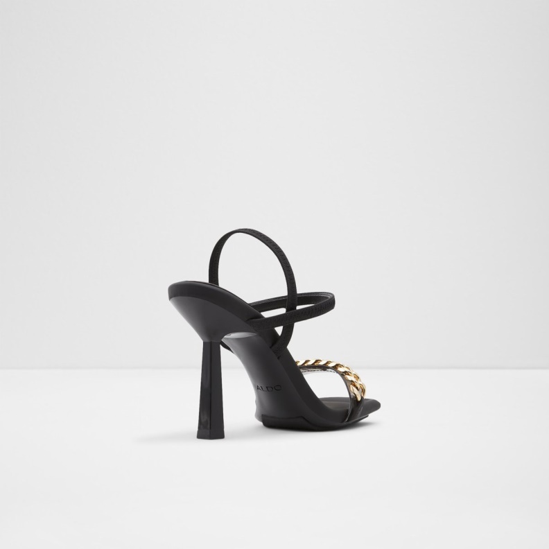 Aldo Riccheza Strappy Heeled Sandal Stiletto Heel Black Fashion