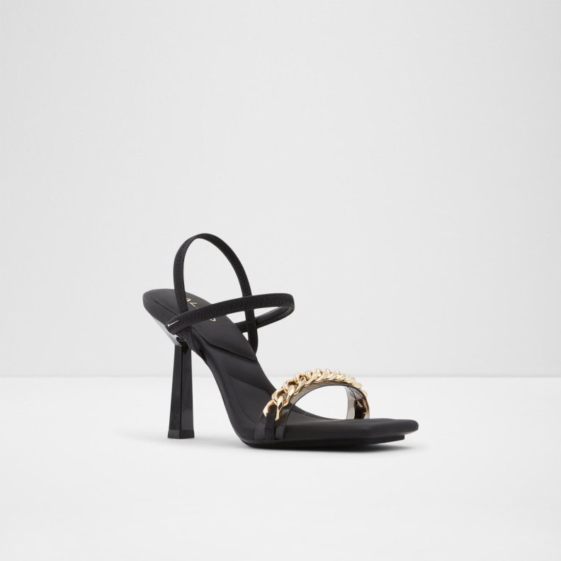 Aldo Riccheza Strappy Heeled Sandal Stiletto Heel Black Fashion