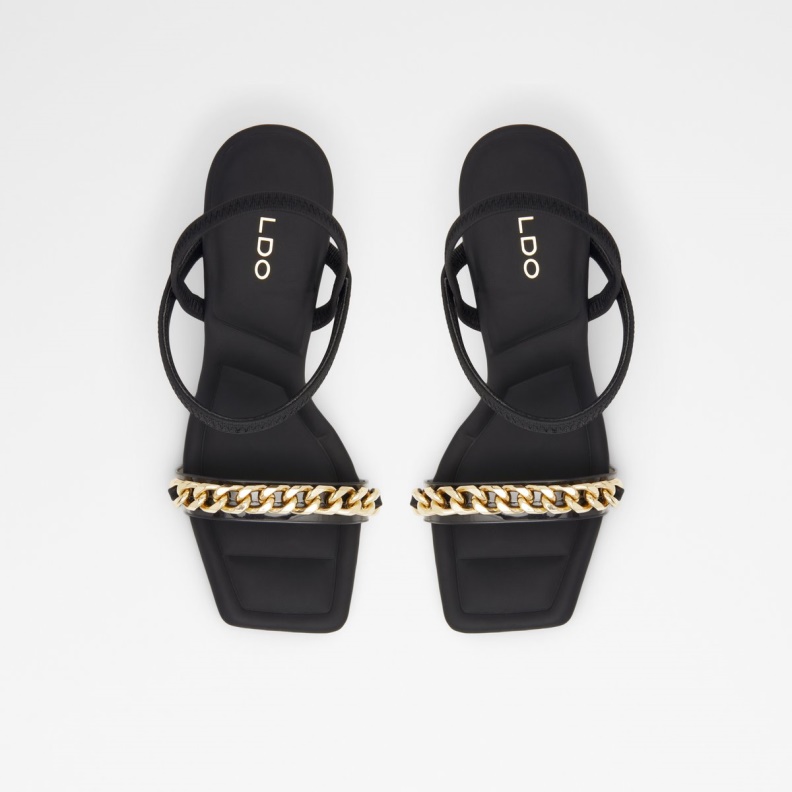 Aldo Riccheza Strappy Heeled Sandal Stiletto Heel Black Fashion