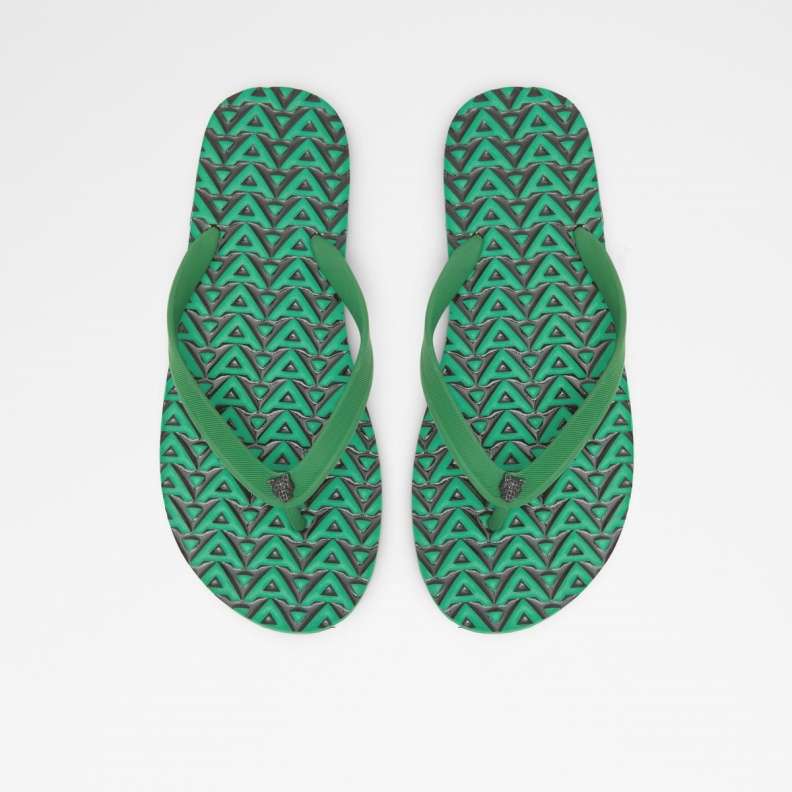 Aldo Fashion Rickle Flip Flops Green