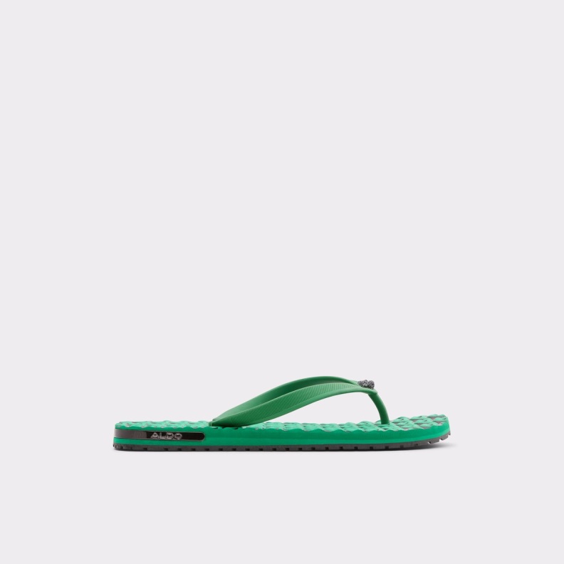 Fashion Aldo Green Rickle Flip Flops
