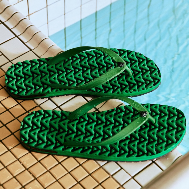 Fashion Aldo Green Rickle Flip Flops